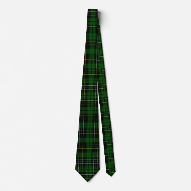 Scottish Clan MacAlpine Tartan Plaid Tie (Front)