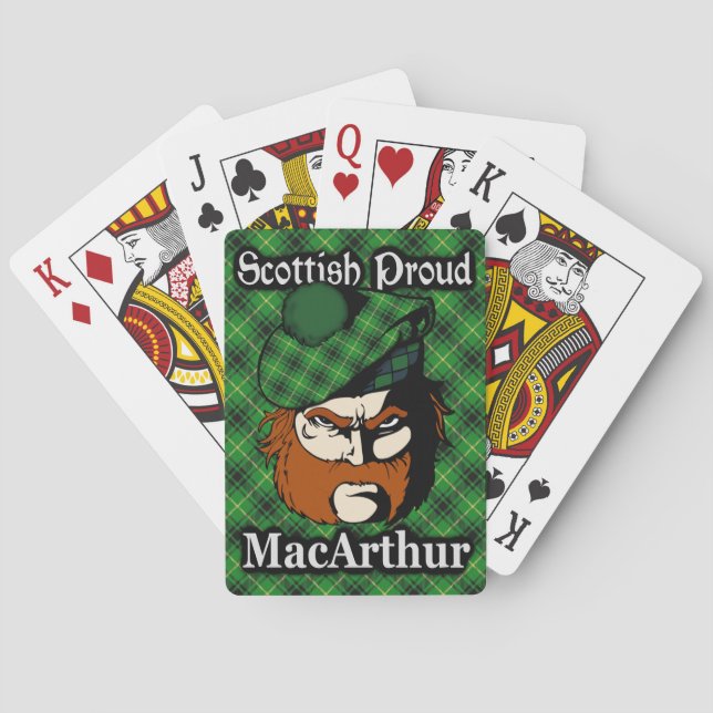 Scottish Clan MacArthur Tartan Deck Playing Cards (Back)
