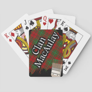 Scottish Clan MacAulay Tartan Paint Brush Playing Cards