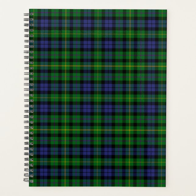 Scottish Clan MacBride Tartan Plaid Planner (Front)