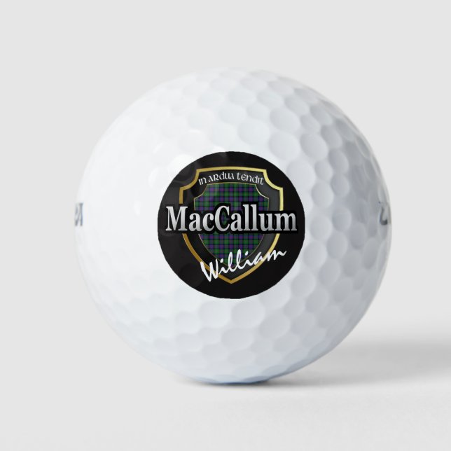 Scottish Clan MacCallum Personalise Your Name Golf Balls (Front)
