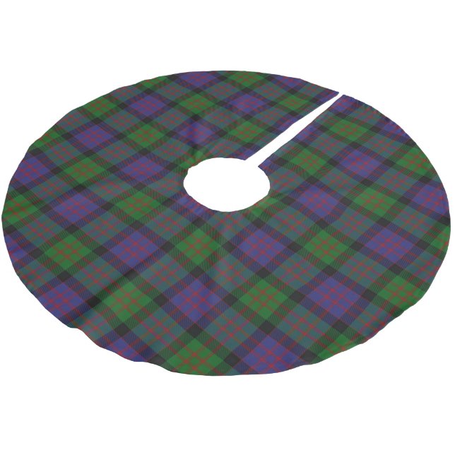 Scottish Clan MacDonald Donald Tartan Brushed Polyester Tree Skirt (Angled)