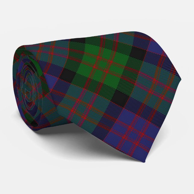 Scottish Clan MacDonald M Monogram Tartan Tie (Rolled)