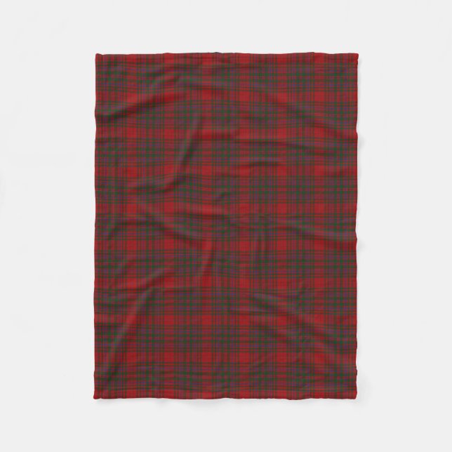 Scottish Clan MacDougall Classic Tartan Fleece Blanket (Front)