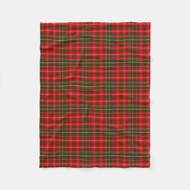 Scottish Clan MacDougall Tartan Plaid Fleece Blanket (Front)