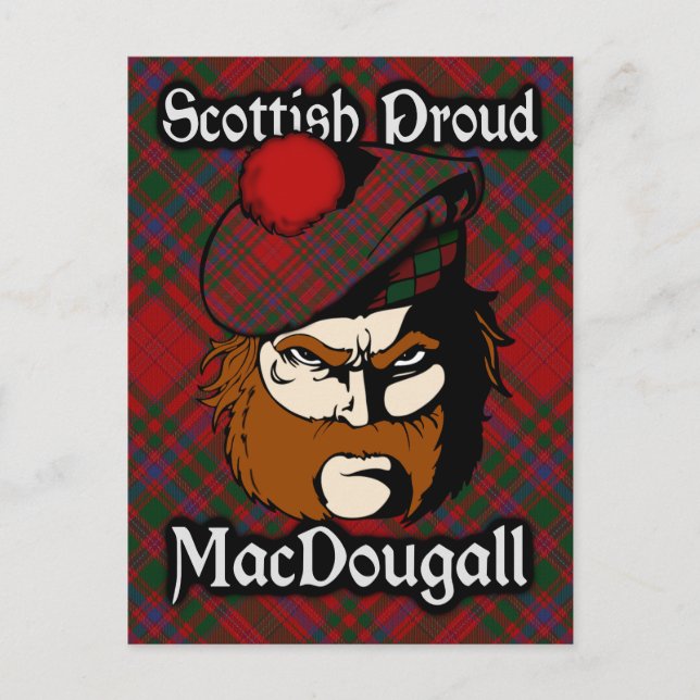 Scottish Clan MacDougall Tartan Postcard (Front)