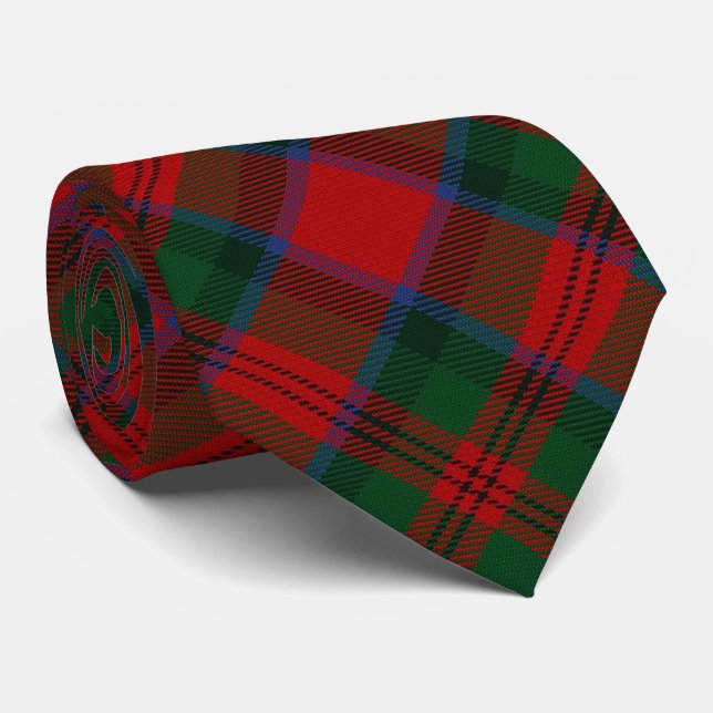 Scottish Clan MacDuff Letter M Monogram Tartan Tie (Rolled)