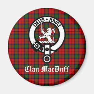 Scottish Clan MacDuff Tartan and Crest Badge Magnet