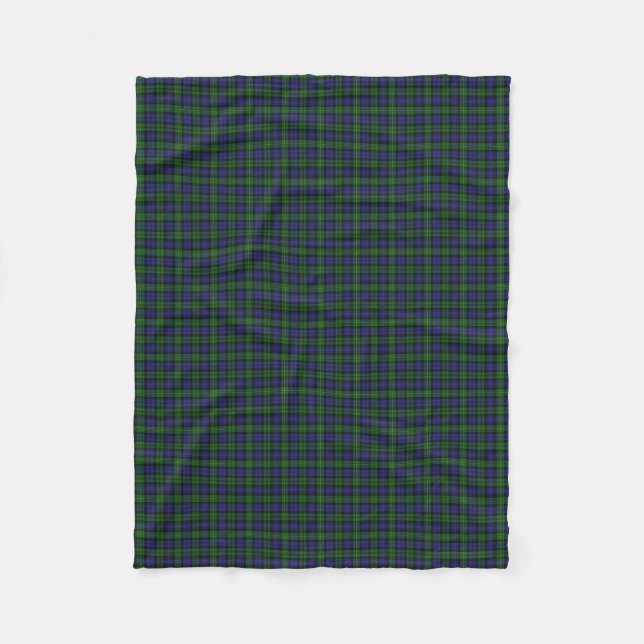 Scottish Clan MacEwen Classic Tartan Fleece Blanket (Front)