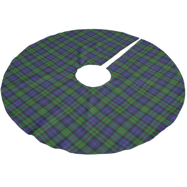 Scottish Clan MacEwen Ewen Tartan Brushed Polyester Tree Skirt (Angled)
