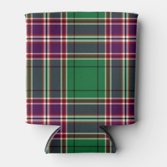 Scottish Clan MacFarlane Hunting Tartan Plaid Can Cooler (Front)
