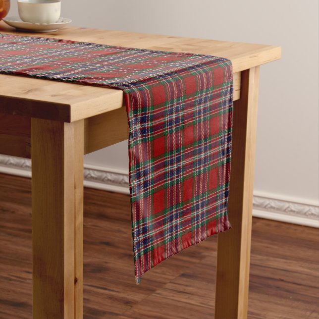 Scottish Clan MacFarlane McFarland Tartan Plaid Short Table Runner (In Situ)
