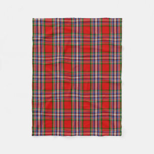 Scottish Clan MacFarlane Red Tartan Plaid Fleece Blanket