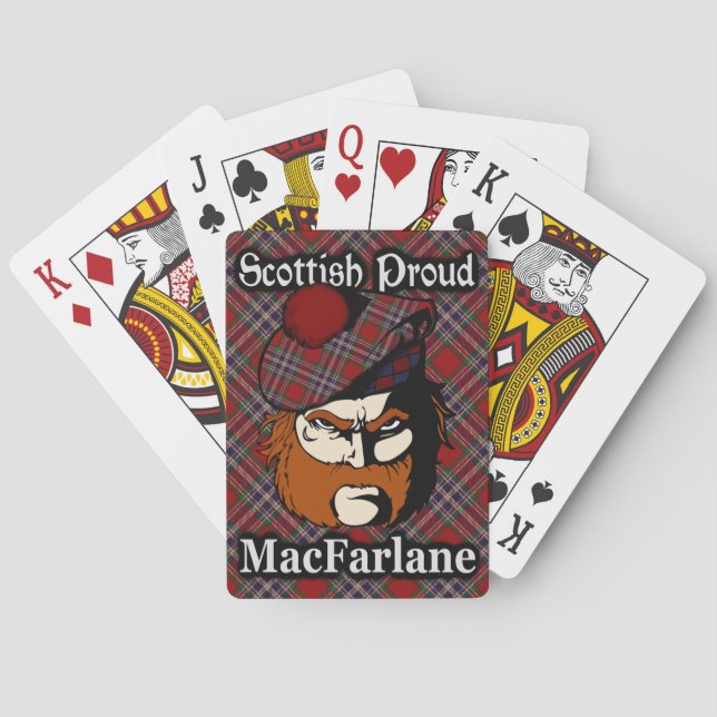 Scottish Clan MacFarlane Tartan Deck Playing Cards (Back)
