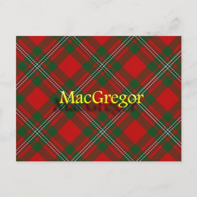 Scottish Clan MacGregor Postcard (Front)