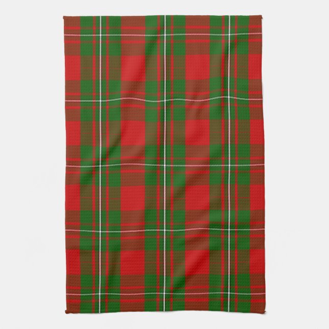 Scottish Clan MacGregor Tartan Plaid Tea Towel (Vertical)