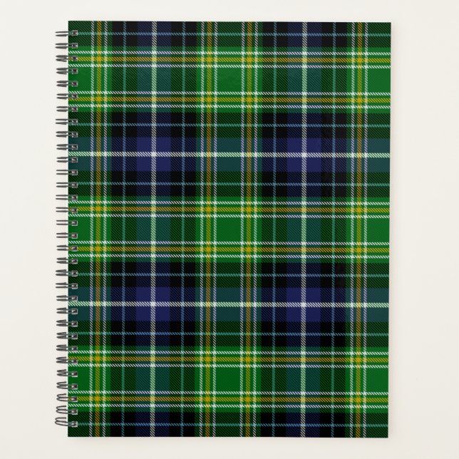 Scottish Clan MacKellar Tartan Plaid Planner (Front)