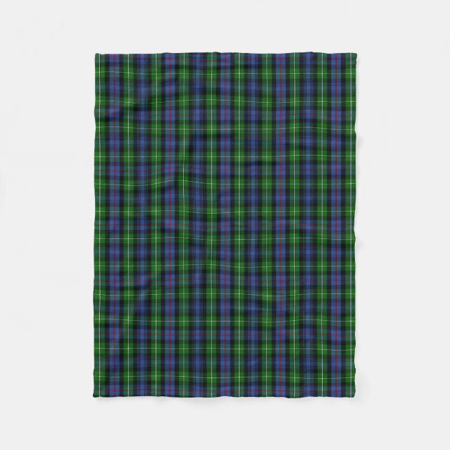 Scottish Clan MacKenzie Tartan Plaid Fleece Blanket (Front)