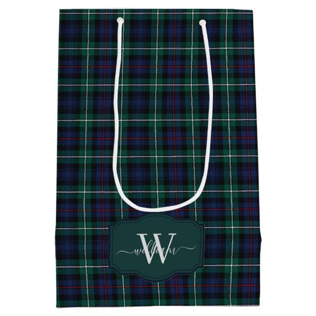 Scottish Clan MacKenzie Tartan Plaid Medium Gift Bag (Back)