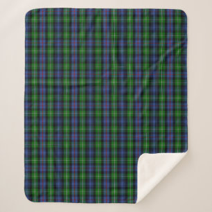 Scottish Clan MacKenzie Tartan Plaid Sherpa Blanket