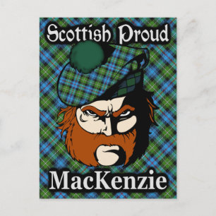 Scottish Clan MacKenzie Tartan Postcard