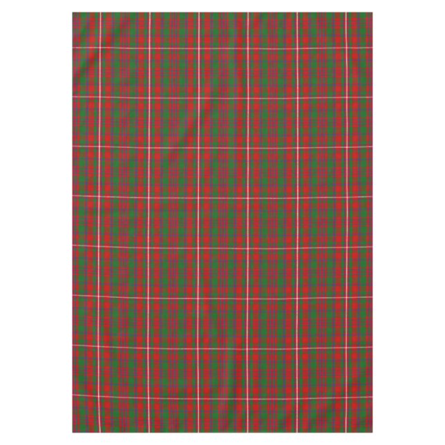 Scottish Clan MacKinnon Tartan Plaid Tablecloth (Front)