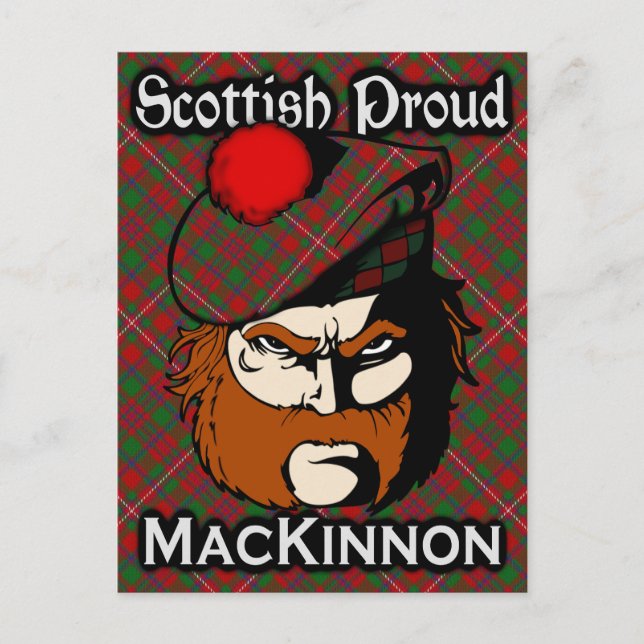 Scottish Clan MacKinnon Tartan Postcard (Front)