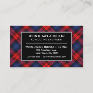Scottish Clan MacLachlan Tartan Plaid Business Card