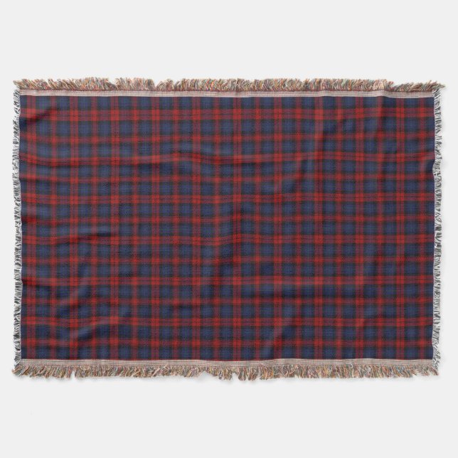 Scottish Clan MacLachlan Tartan Throw Blanket (Front)