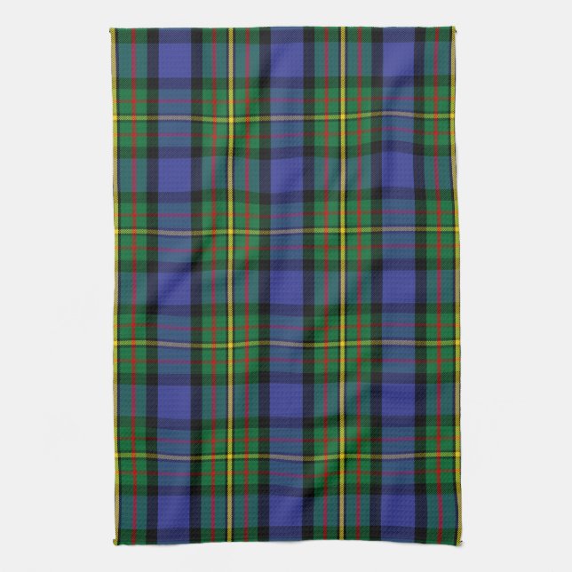 Scottish Clan MacLaren Tartan Plaid Tea Towel (Vertical)