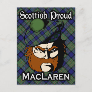 Scottish Clan MacLaren Tartan Postcard