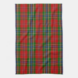 Scottish Clan MacLean of Duart Tartan Plaid Tea Towel