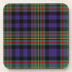 Scottish Clan MacLellan Tartan Plaid Coaster