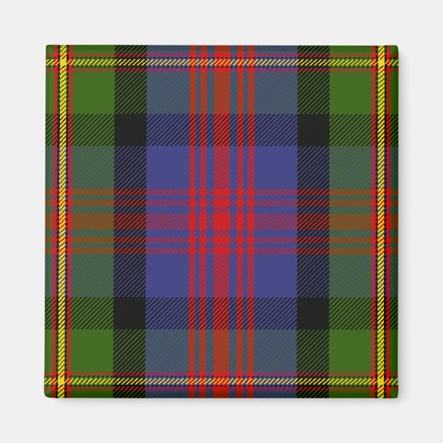 Scottish Clan MacLennan Tartan Plaid Magnet (Front)