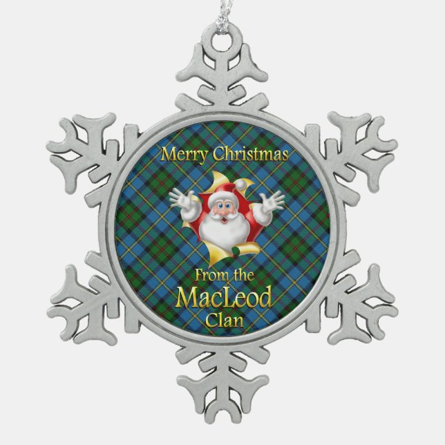Scottish Clan MacLeod Christmas Ornament (Front)