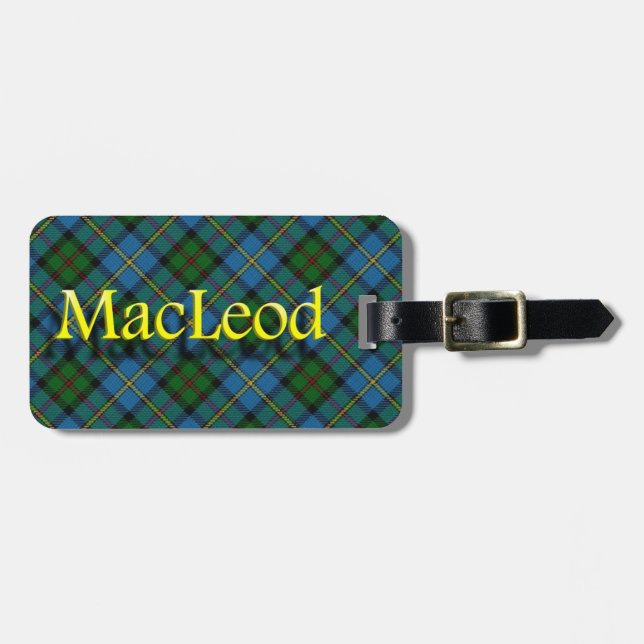 Scottish Clan MacLeod Luggage Tag (Front Horizontal)