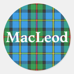 Scottish Clan MacLeod of Harris Tartan Plaid Classic Round Sticker
