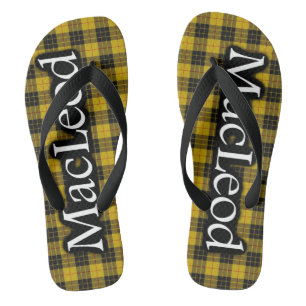 Scottish Clan MacLeod of Lewis Tartan Flop Flops Thongs