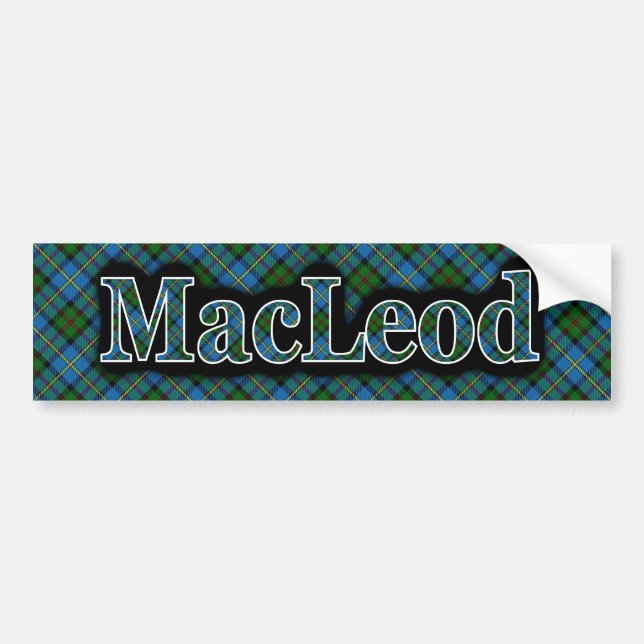 Scottish Clan MacLeod Tartan Celebration Bumper Sticker (Front)