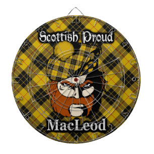 Scottish Clan MacLeod Tartan Dartboard