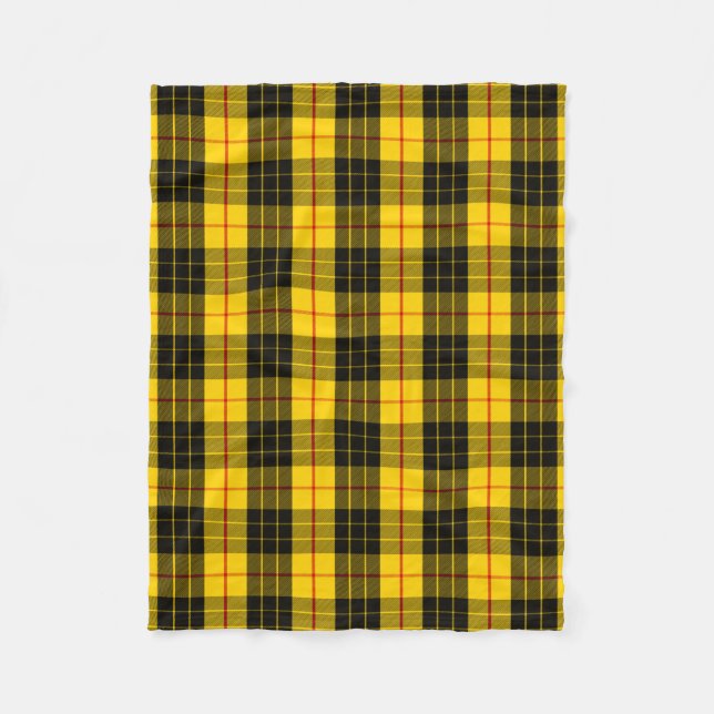 Scottish Clan MacLeod Tartan Plaid Fleece Blanket (Front)