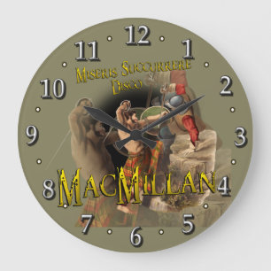 Scottish Clan MacMillan Tartan Large Clock