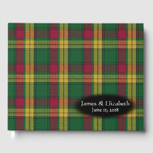 Scottish Clan MacMillan Tartan Plaid Wedding Guest Book