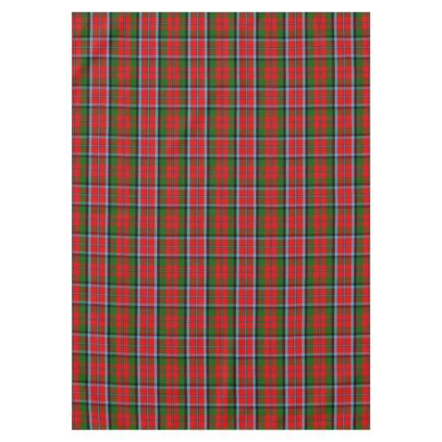 Scottish Clan MacNaughton Tartan Plaid Tablecloth (Front)