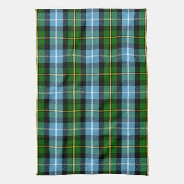 Scottish Clan MacNeil Tartan Plaid Tea Towel (Vertical)
