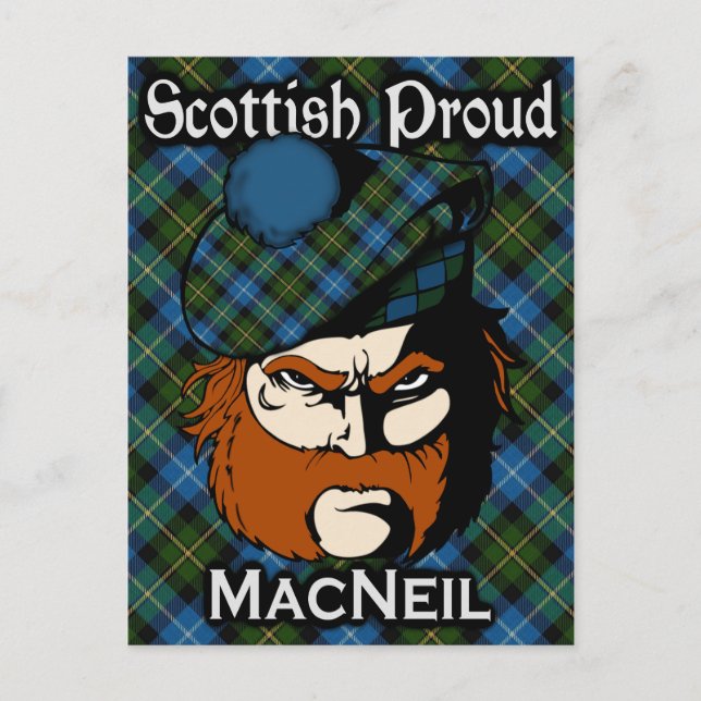 Scottish Clan MacNeil Tartan Postcard (Front)