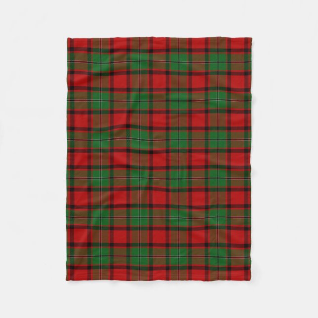Scottish Clan MacPhail Tartan Plaid Fleece Blanket (Front)