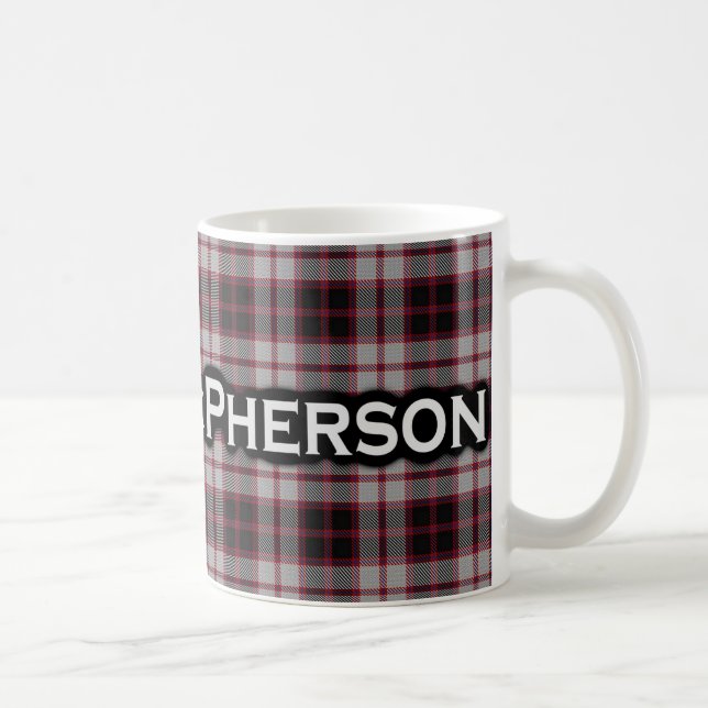 Scottish Clan MacPherson Tartan Coffee Mug (Right)