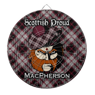 Scottish Clan MacPherson Tartan Dartboard