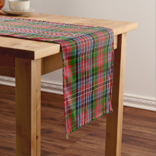 Scottish Clan MacPherson Tartan Plaid Long Table Runner